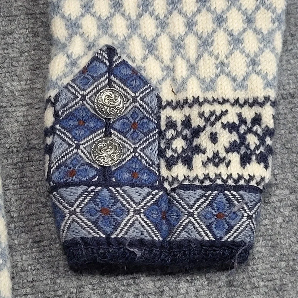 Vintage 90s Dale Of Norway Cardigan Knitted Wool Sweater Men's Size X-Large - Picture 4 of 13